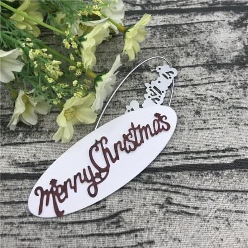 Merry Christmas letters Metal Cutting Dies for DIY Scrapbooking Album Paper Cards Decorative Crafts Embossing Die Cuts