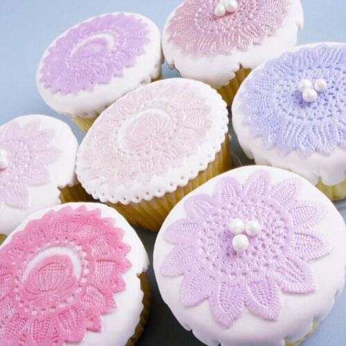 Lace Flower & Cup cake Silicone Mold Fondant Mould Cake Decorating Tools Chocolate Gumpaste Mold Sugarcraft Kitchen Accessories