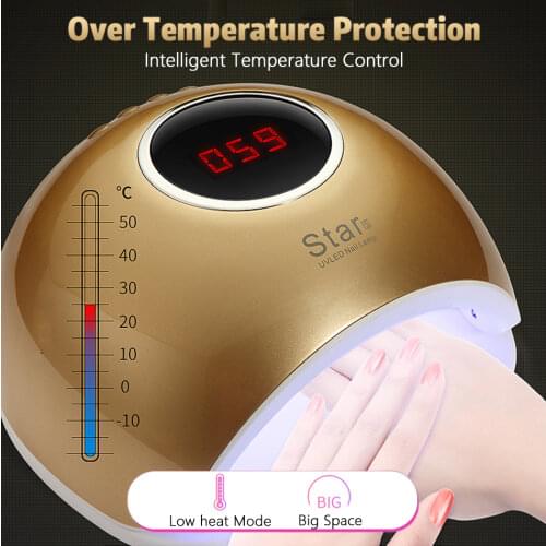 LED UV Lamp For Nails Dryer 72W Drying All Gel Nail Polish Sun Light Lamp For Manicure Pedicure Smart Infrared Sensing DFDF