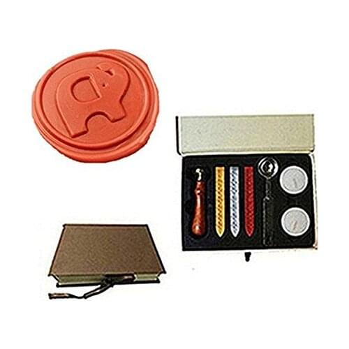 Vintage Lovely Elephant Custom Picture Logo Wedding Invitation Wax Seal Sealing Stamp Sticks Spoon Gift Box Set Kit