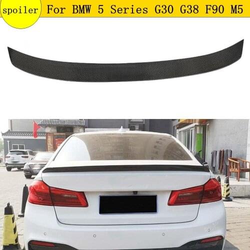 For BMW 5 Series G30 F90 M5 Sedan 2017 -2019 Rear Spoiler Wings Carbon fiber Trunk Boot Decoration Rear Spoiler Boot Wings