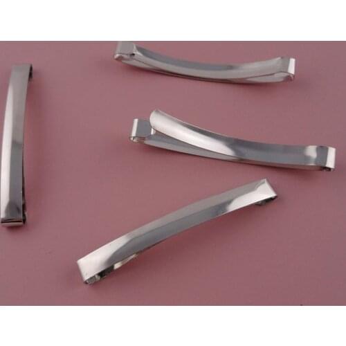 20PCS Silver 8mm*8.0cm Plain Metal Slide Hair clips at lead free and nickle free,metal hair barrettes snap hairpins DIY