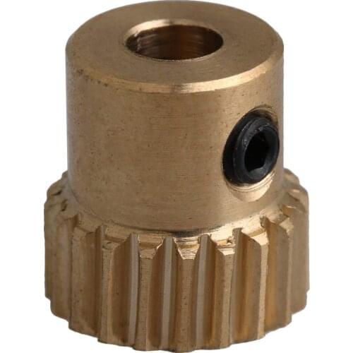 Yellow 0.5 Modulus 20T 30T 40T 50T 60T Brass Worm Gear Wheel with Screw for Drive Gear Box Shaft