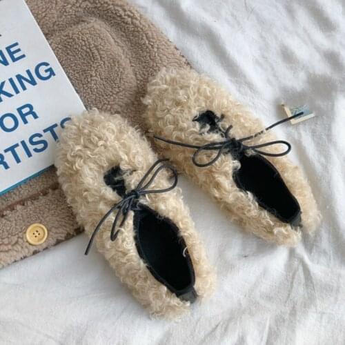 Winter Non-slip Shoes Women Faux Leather Wool Flat Shoes Warm Snow Boots Comfortable Ladies Fur Ankle Boots Footwear U12-97