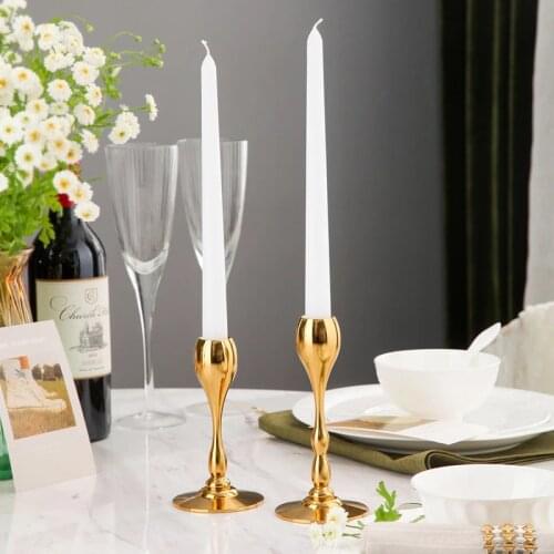 Gold Candlestick Luxury Wedding Decoration Candle Stand Party Christmas Table Stick Candle Holder Home Romantic Candlelight