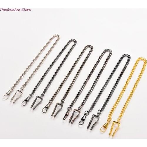 1pc 2018 New Bronze Alloy Chain For Antique Quartz Women Men Vintage Pocket Watch 6 colors