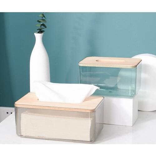 1pc Tissue Box Household Living Room Pumping Box Tissue Paper Restaurant Napkin Storage Box For Kitchen Living Room