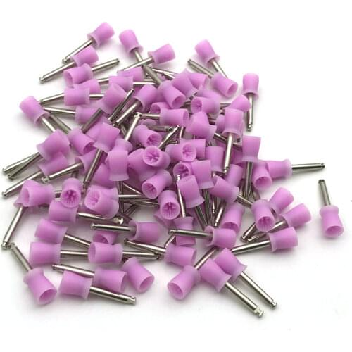 100Pcs/ Bag Dental Polishing Cup Colorful Dental Prophy Polishing Brush Dental Cleaning Polisher Brusher Cup Dental Lab Tools