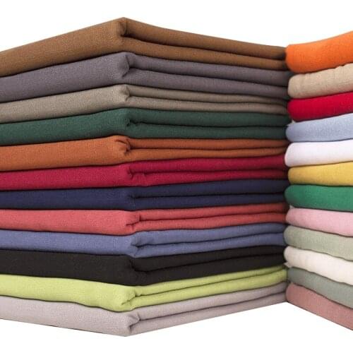 155cmx50cm Stretch Cotton Linen Fabric Linen Bamboo Knots Cotton Thin Models Solid Colors Dresses Pants Apparel Sewing Fabrics
