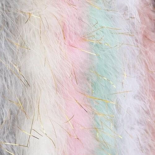 2 Meters 20g Feathers For Crafts Boa Plume Plus Gold And Silver Thread For Party Clothing DIY Decoration Feather Trim Plumas