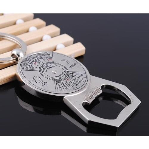 5pcs Multifunction A compass calendar Cool Bottle Opener Keychain For Man Women Car Key Chain Key Ring Birthday Gift Key Hold