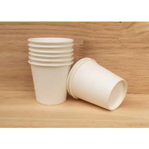 600pcs X 100ML White Small Paper Cups 4oz Disposable Standard Yoghourt Coffee Drinking Cup Wholesale
