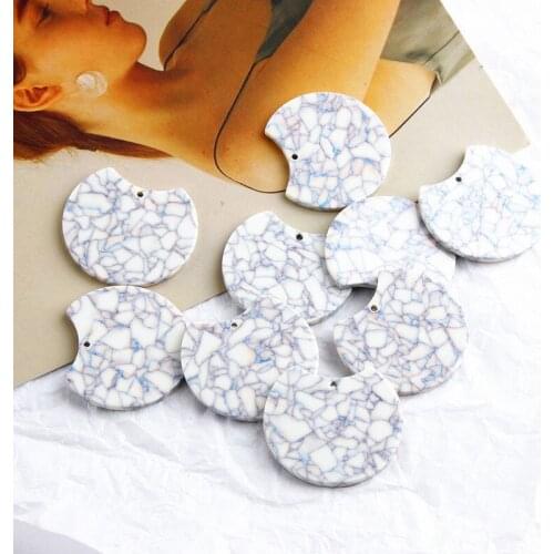 Acrylic resin earth crack disc DIY earrings earrings earrings pendant accessories materials