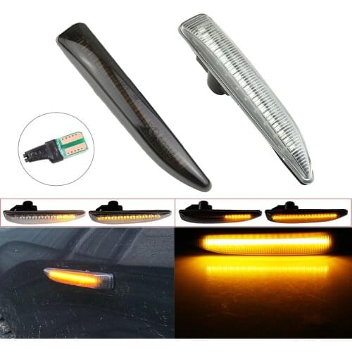 Car LED Side Marker Turn Signal Light Dynamic Flowing Sequential Indicator Lamp For BMW 7 Series E65 E66 E67 E68 2001-2008