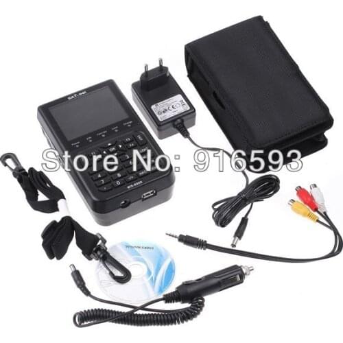 Free shipping SATLINK WS 6908 DVB-S Zoom BlindScan FTA 3.5 Inch TFT LCD Satellite Finder Digital Satellite Meter