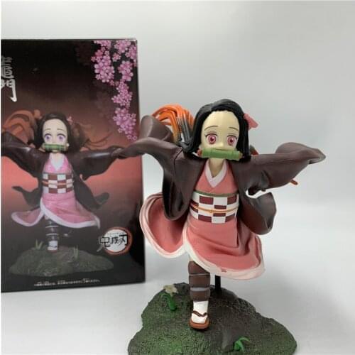 Demon Slayer Kimetsu no Yaiba Nezuko Running Cute Figure Model Toy Anime Demon Slayer Figure Nezuko Cute Toys 13cm