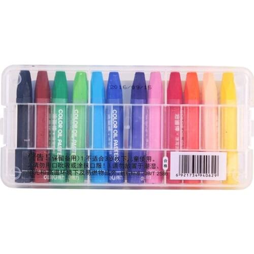 DL 72070 oil painting rod, 12 color, rich color, fine touch and safe use of safety oil painting rod wholesale for students