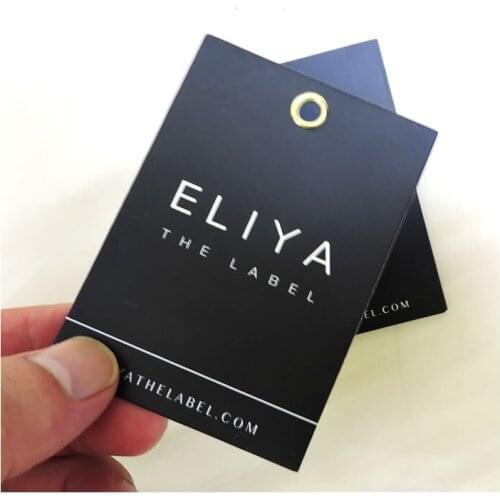 Custom printed paper gift hang tag/logo price swing hang tag/free design hangtag