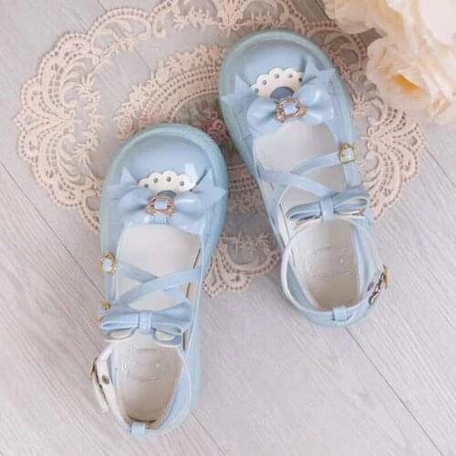 Kawaii Cute Lolita Pu Leather Shoes Big Round Head Soft Sister Jk Loli Student Lovely Sweet Girls Anime Harajuku Japanese Gothic