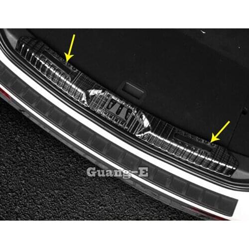 Car Cover Stainless Steel Inner Built Rear Bumper Trim Plate Frame Threshold Pedal Parts For Ford Explorer U625 2019 2020 2021