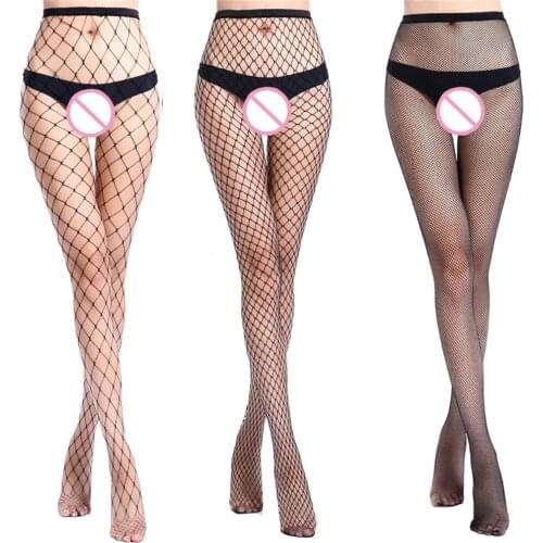 Summer Sexy Mesh Stocking Transparent Slim Fishnet Pantyhose Party Club Net Holes Black Tights Stocking Small/Middle/Big Mesh