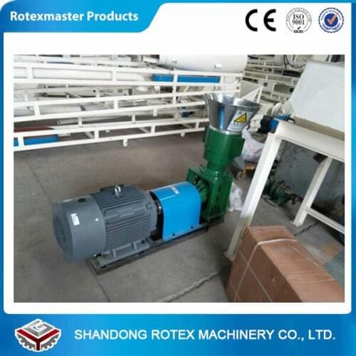 Small Capacity 150-200kg/h Flat Die Wood Pellet Machine Press 6-8mm Pellets for Home Use