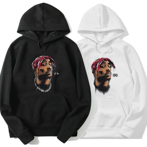 New Winter clothes Mens Tupac 2PAC Hoodies Hip Hop Streetwear Sweatshirt Harajuku Hoodie Winter Clothes Women Outerwear Pullover