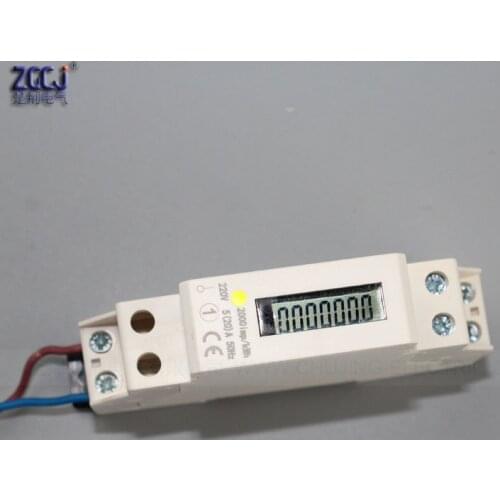 Single phase LCD display DDS type 1P Din energy meter 220V , 50Hz 5(20)A, 5(30)A, 10(40)A 0-99999.9kWh mini din enery meter