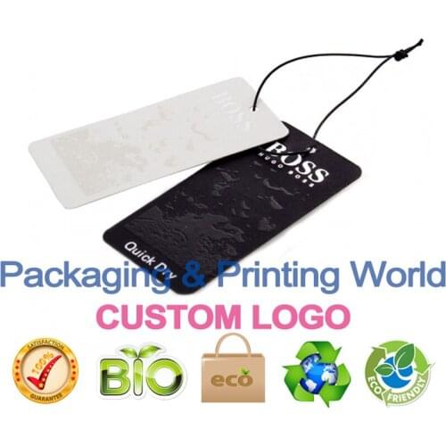 Printing price tags with spot uv ,black tags