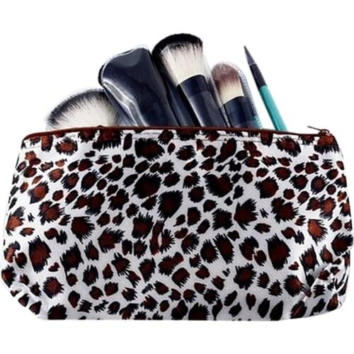 Portable Leopard Storage Pencil Bags Pen Pouch School Office Stationery Supplies Student Gift Estojo Escolars 19 * 10 * 2 cm
