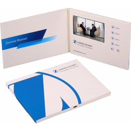 Professional custom free printing 4.3inch Video screen Fashion Design Greeting Cards support mp3 mp4 for Advertising