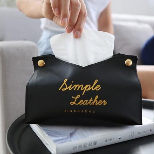 Simple Tissue Case Box Container Leather Retro Toilet Pumping box Car Towel Napkin Papers Bag Holder Box Case Pouch Table Decor
