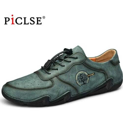 Plus Size Fashion Men Loafers Split Leather Shoes Men Casual shoes Breathable Driving shoes Moccasins Man shoes zapatos hombre