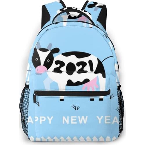 OLN Backpack Women Shoulder Bag For Teenage Girls 2021 Black And White Cow Bagpack Female Ladies School Backpack