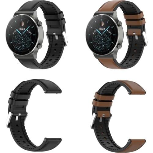 Умные Часы Suitable For Huawei Smart Watch GT2 Pro Silicone Leather Watchband Business Leather Strap