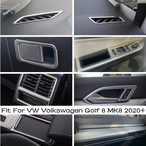 Interior For VW Volkswagen Golf 8 MK8 2020 2021 Door Handle Holder Window Lift Button Switch Open Close Cover Trim Accessories