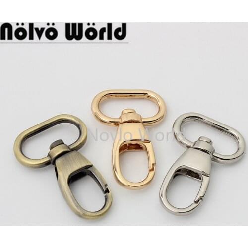 10-50 pieces 4 colors 40*20mm 3/4'' alloy polished snap hook for bag chain strap handbag connector clasp bag hardware