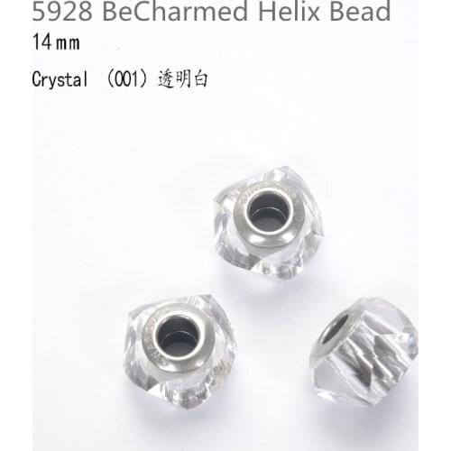 100% Original Crystal from Austria 5928 BeCharmed Helix Bead Austrian loose beads rhinestone for Bracelet necklaces big hole