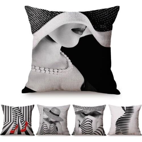 18" Fashion Zebra Wave Style Chic Woman Noble Life View Home Decoration Sofa Throw Pillow Case Room Sexy Tasteful Cushion Cover