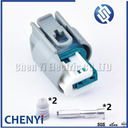 2 Sets 2 Pin female Auto Waterproof Wire Connector Plastic Housing Socket Turn signal plug connector for Benz BMW 9-967644-1