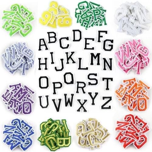 26pcs English Alphabet Letter A-Z Applique Iron On letters embroidery Patch For Clothing Badge Paste For Clothes Bag Shoes