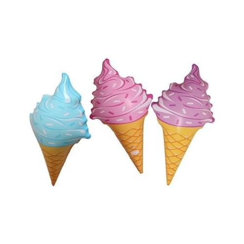 3PCS Ice Cream Anime Pool Rafts Inflatable Ride-ons Swimming Fun Water Accessories Cartoon Toy Outdoors Children Gifts New