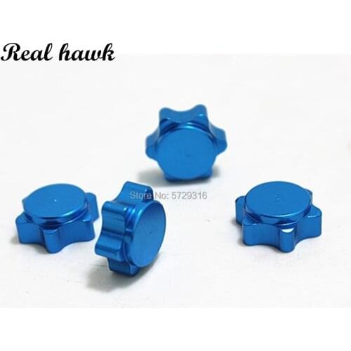 4 pcs 17mm Wheel Hub Hex Nut Fine Anti-dust Cover for 1/8 RC Car buggy truck upgraded hop-up Parts HSP Axial HPI Trax