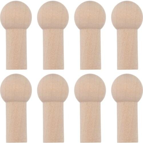 25pcs Natural Wood Clothes Hanger Wall Mounted Coat Hook Decorative Key Holder Hat Scarf Handbag Storage Hanger Bathroom Rack