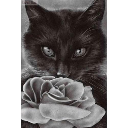Diamond Embroidery Diy Diamond Painting Cross Stitch Kits Diamond Mosaic Cat Full Square Diamond Embroidery AD266