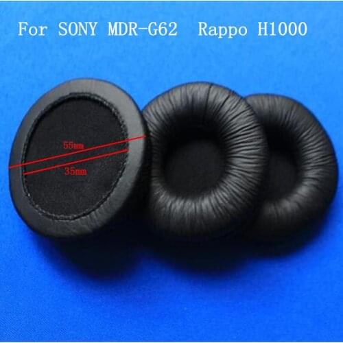 Linhuipad 55mm Diameter Leatherette Ear Cushions Ear pads 4pcs /lot for Rapoo H1000 PMX60 PC21 PC230 MDR G62
