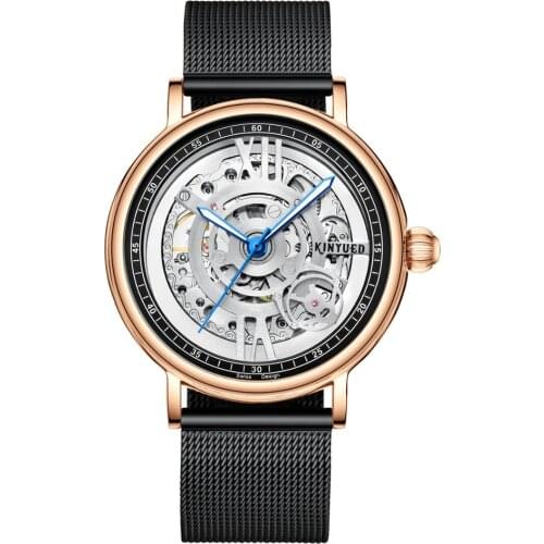 Mens Watches Clock Hollow Automatic Mechanical Business Waterproof Clocks Mens Watches j069