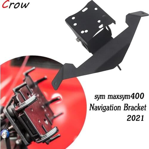 Black For sym maxsym400 2021 Motorcycle Mobile Phone Navigation Bracket Support