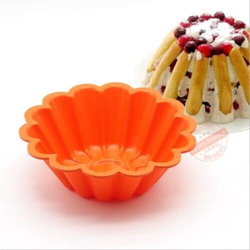 Flower Bonthe 8 inch Cake Tools Cupcake Baking Tray Fondant Kitchen Bakeware Silicone Non-Stick Mousse Cake Mold Muffin Pan