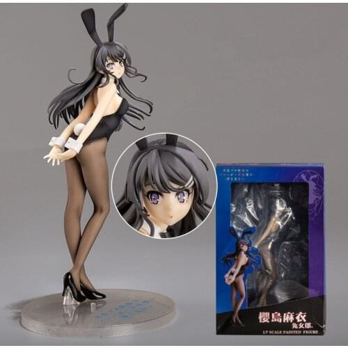 Anime Rascal Does Not Dream Of Bunny Girl Sakurajima Mai Sisters dream figurine Sexy Girls Anime Pvc Action Figures Toys model